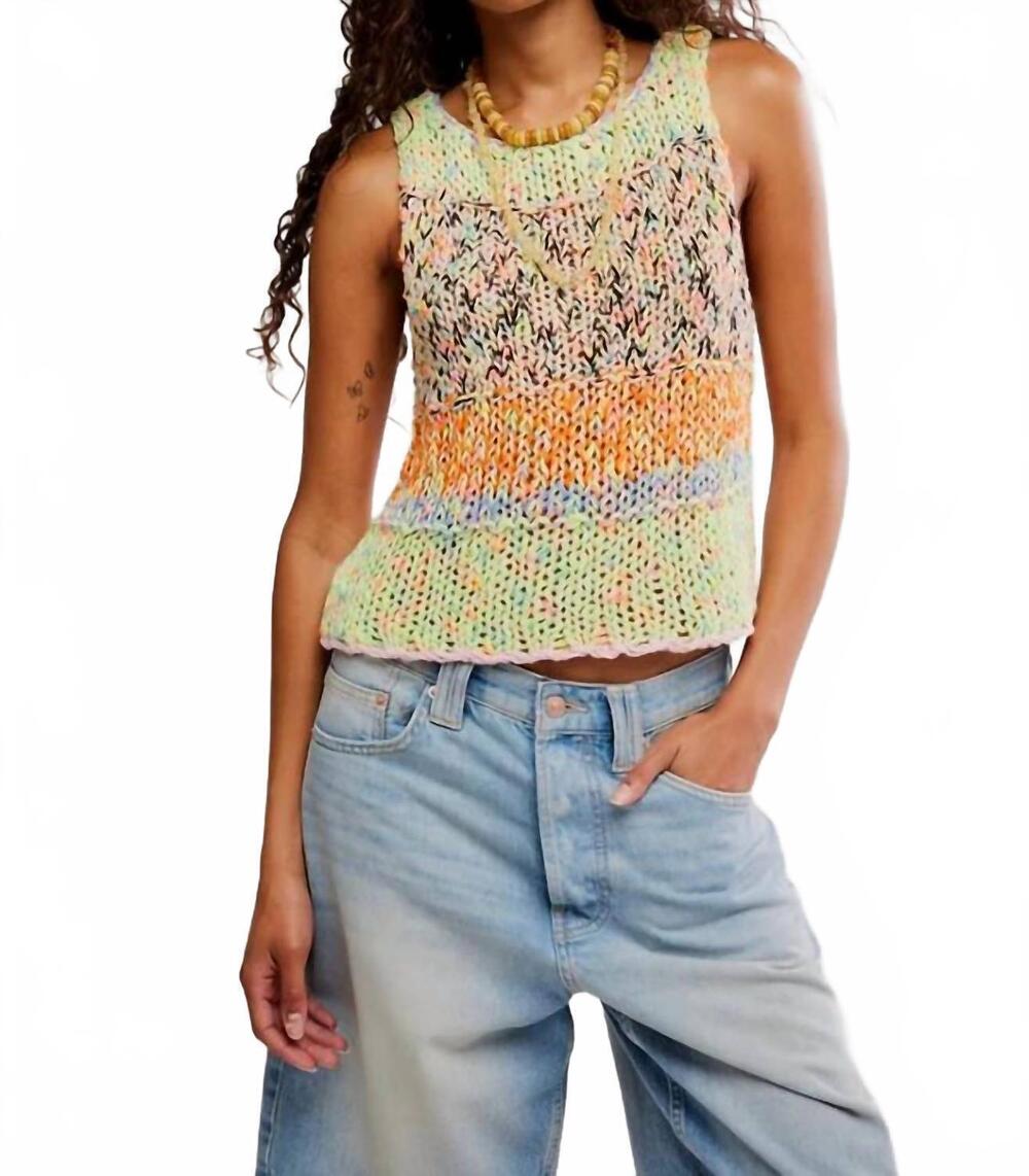 NEW FREE PEOPLE flea market tank top in paradise combo